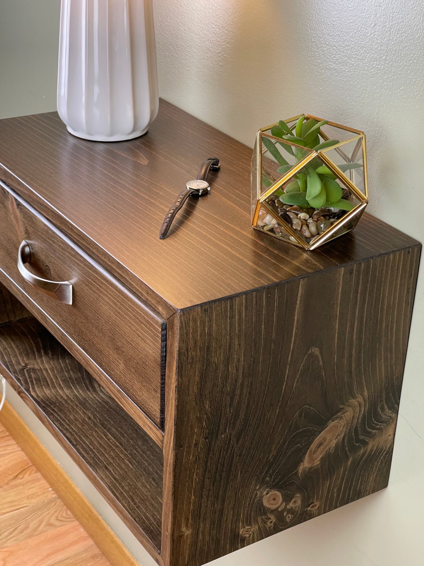 Large Floating Nightstand, Bedside Table with drawer, Buy 2 and save, many colors available
