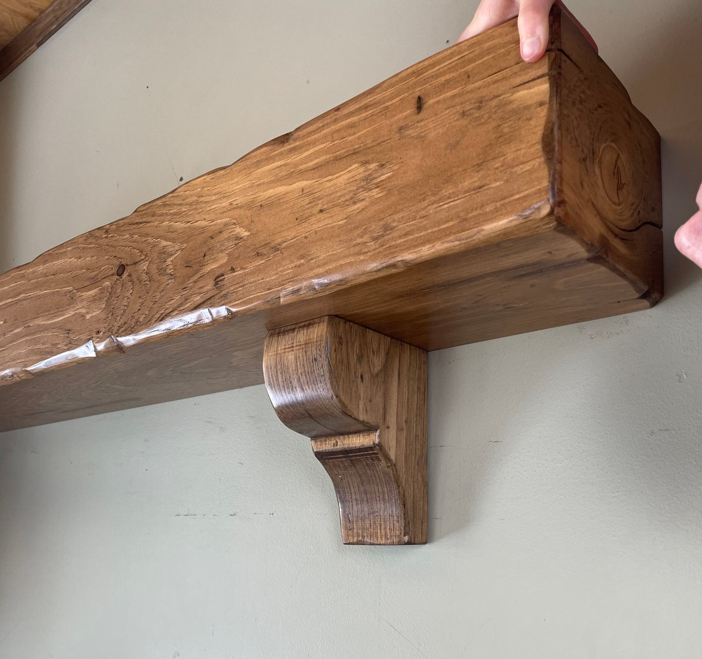 Pair of Heavy Duty Distressed Mantel Corbels