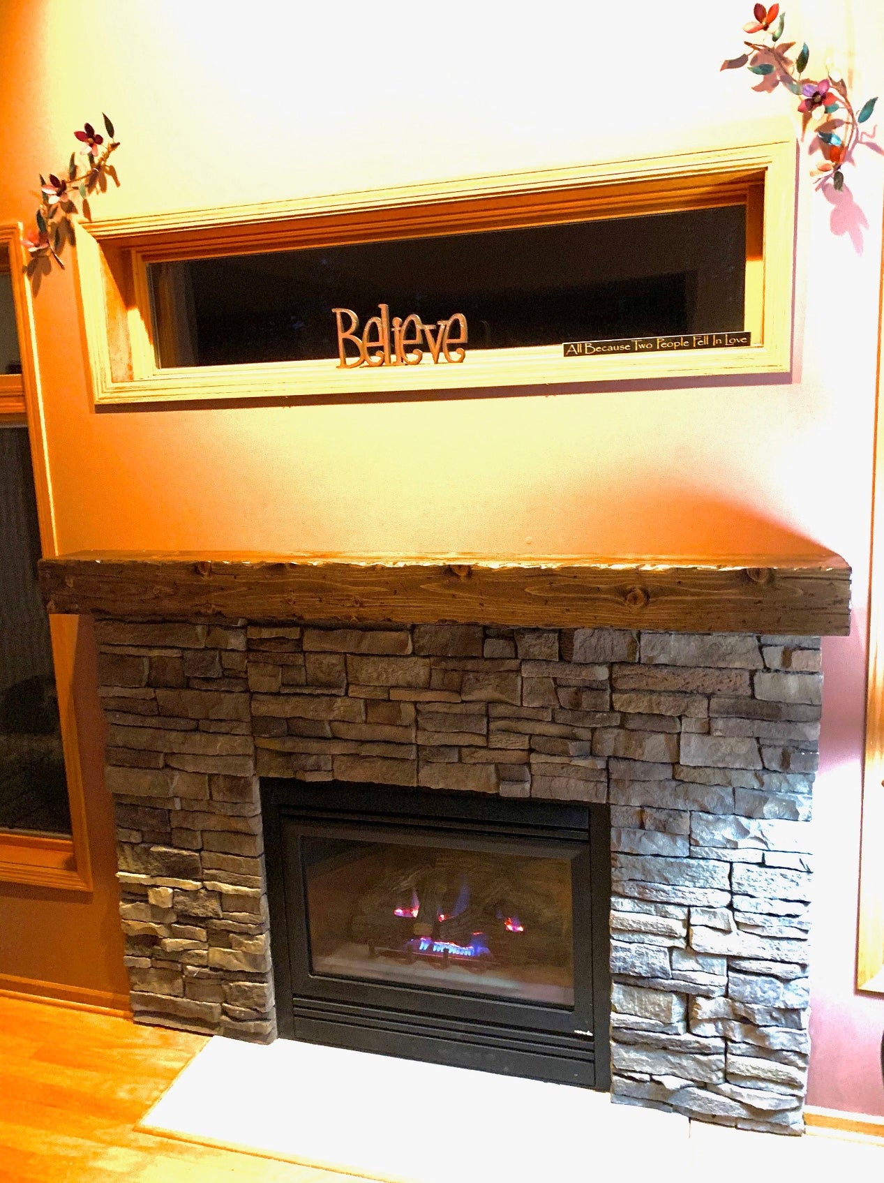 Custom-made Distressed Fireplace Mantel