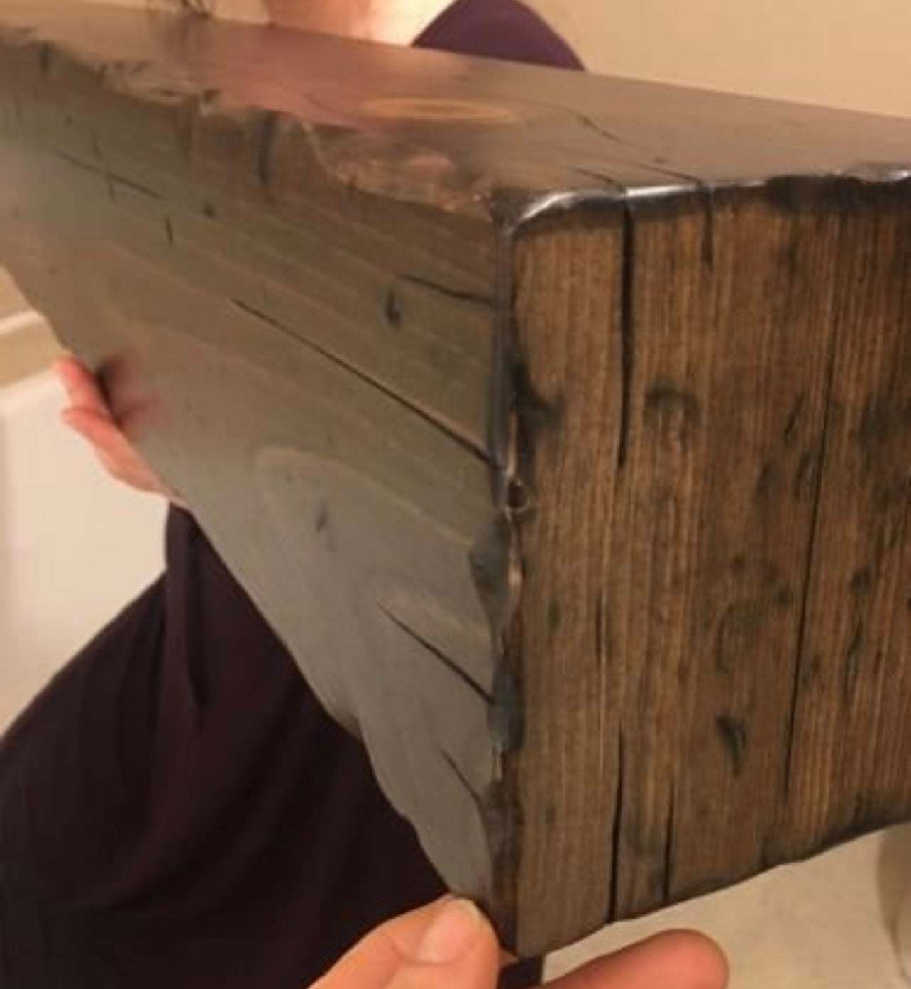 Custom-made Distressed Fireplace Mantel