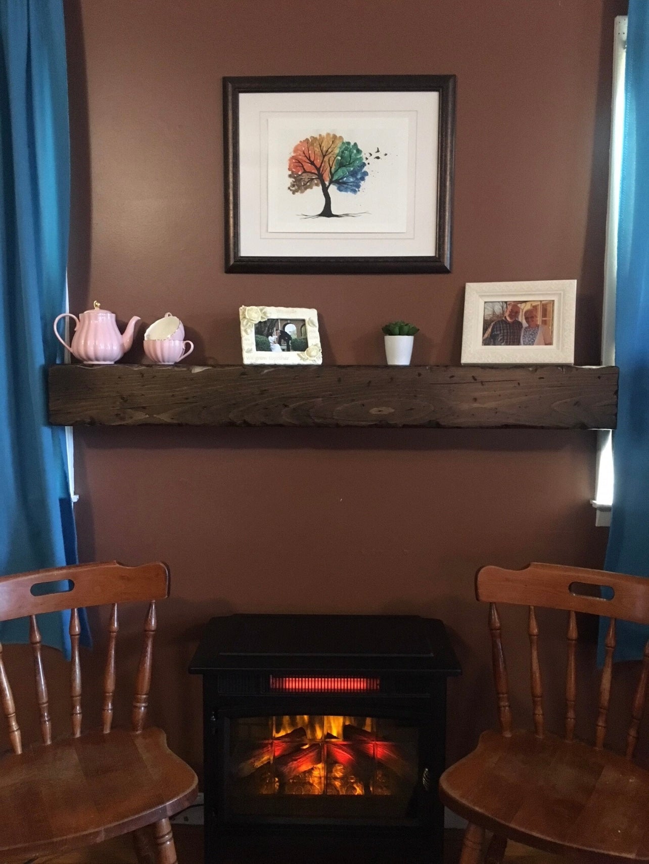 Custom-made Distressed Fireplace Mantel