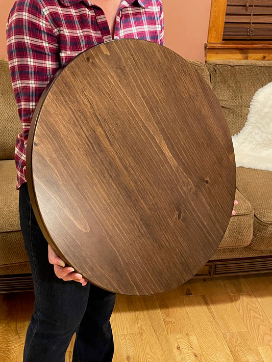 Round Pine Table Top, End Table or Coffee Table Top
