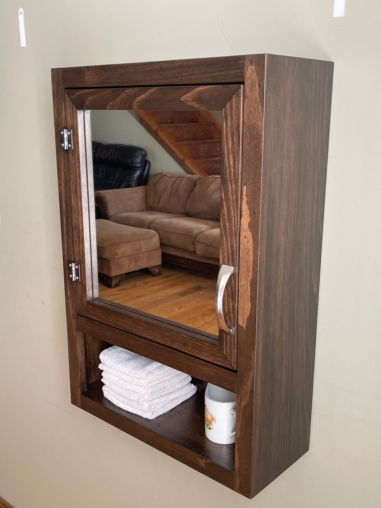 Wall Hanging Bathroom Mirror Cabinet, Medicine Cabinet, Kitchen Cupboard, Many colors available