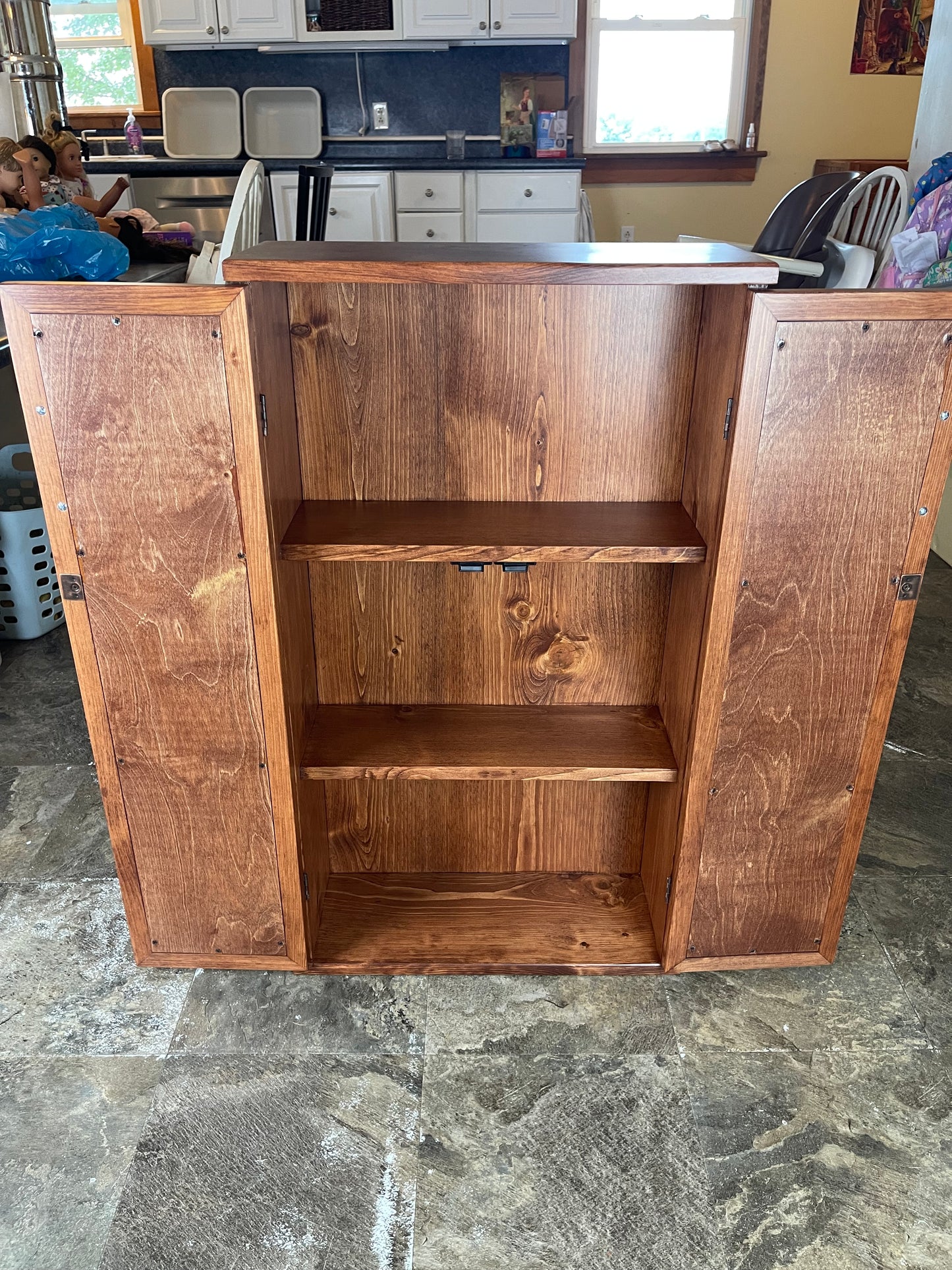 Narrow Upright Storage Cabinet, Bathroom or Kitchen Cabinet