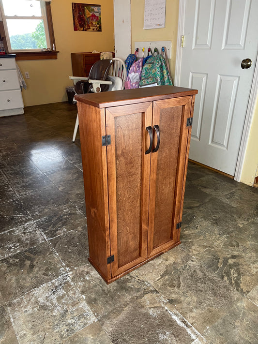 Narrow Upright Storage Cabinet, Bathroom or Kitchen Cabinet