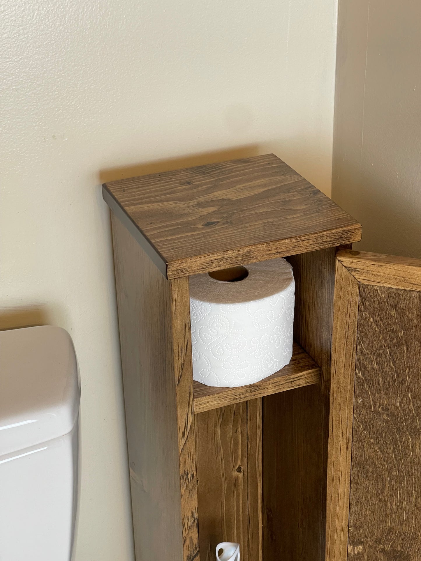 Bathroom Plunger and Toilet Paper Cabinet